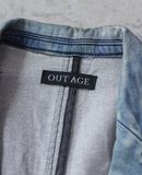  03.31.24 - VTG DENIM BLAZER JACKET - OUT AGE 