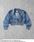  03.31.24 - VTG CROPPED DENIM BIKER JACKET - TRAMWAY DENIM 80s 