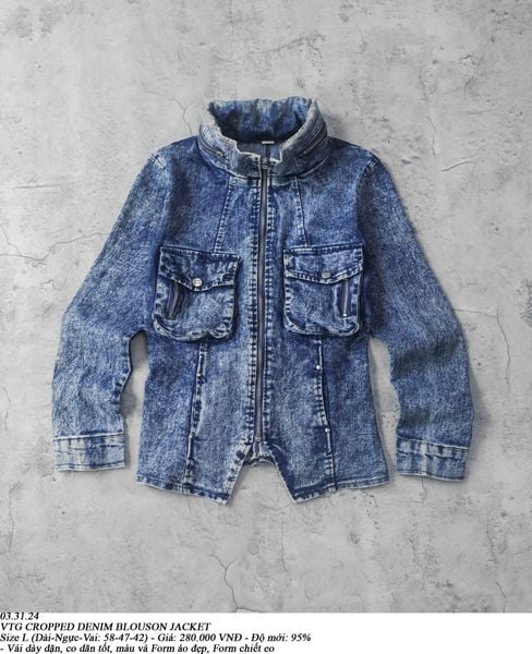  03.31.24 - VTG CROPPED DENIM BLOUSON JACKET 