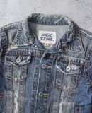  03.31.24 - VTG CROPPED DENIM TRUCKER JACKET - MAGIC SQUARE 