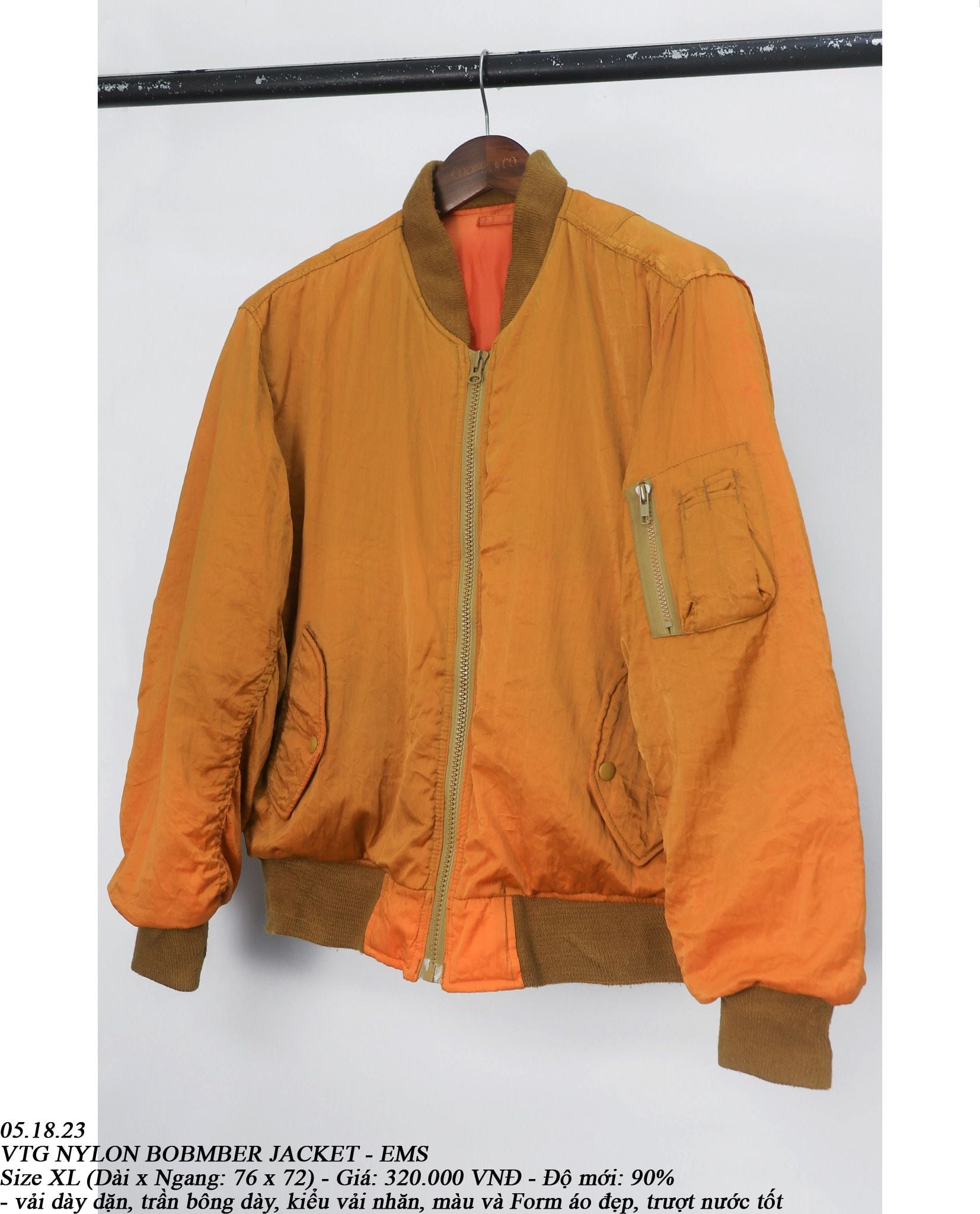  05.18.23 - VTG NYLON BOMBER JACKET - EMS 