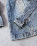  03.31.24 - VTG DENIM PEACOAT JACKET - CHU XXX 