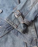  03.31.24 - VTG DENIM PEACOAT JACKET - CHU XXX 