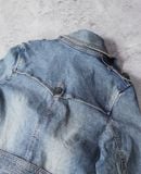  03.31.24 - VTG DENIM PEACOAT JACKET - CHU XXX 