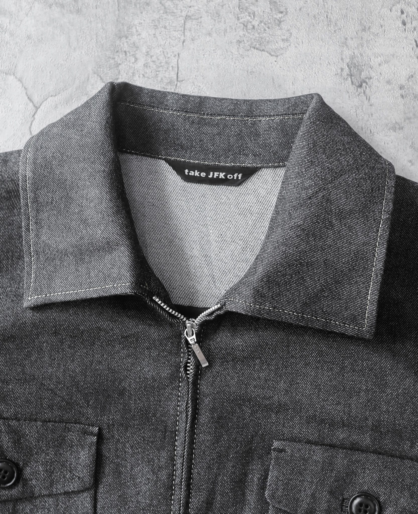  03.31.24 - VTG CROPPED DENIM BLOUSON JACKET - TAKE JFK OFF 