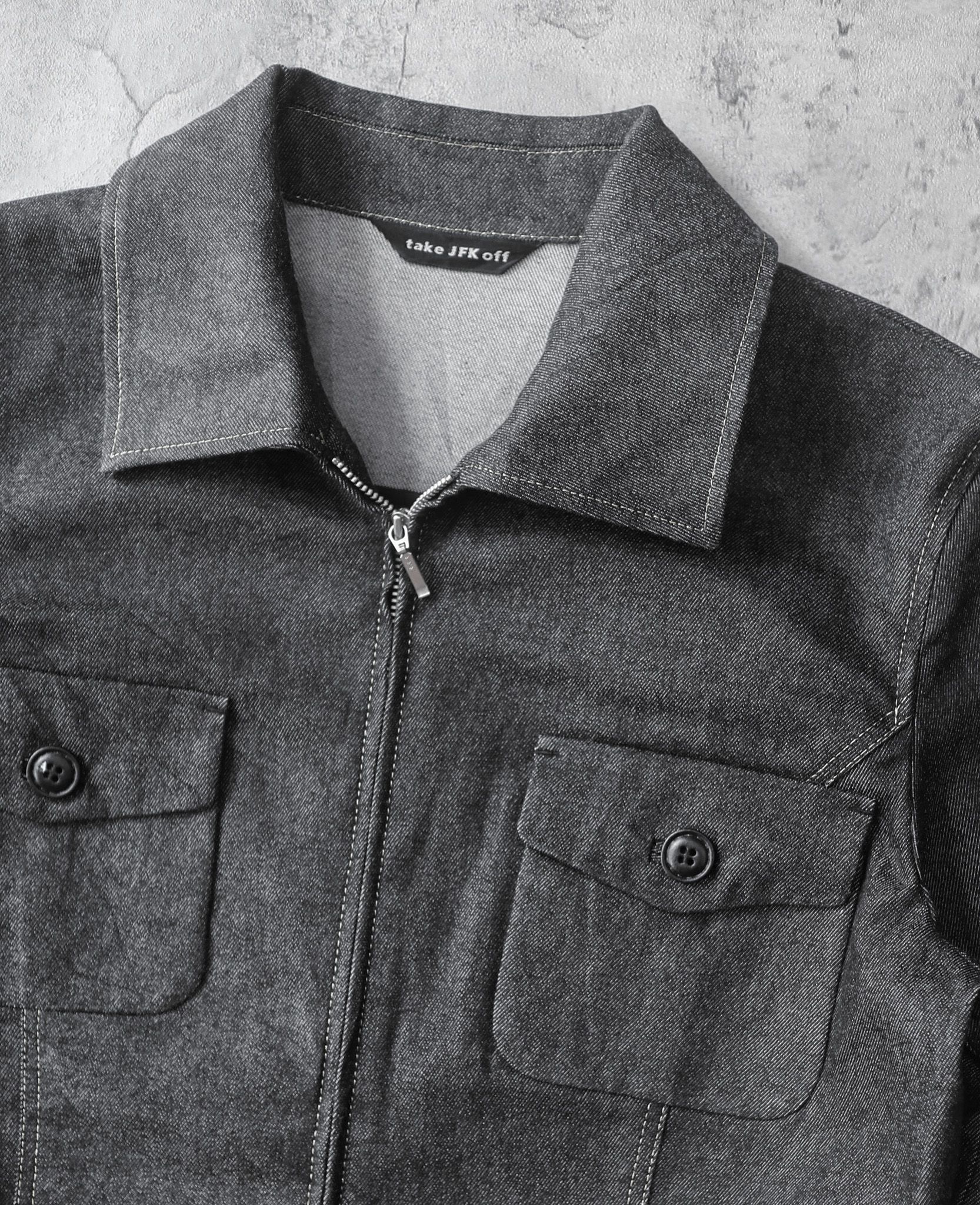  03.31.24 - VTG CROPPED DENIM BLOUSON JACKET - TAKE JFK OFF 
