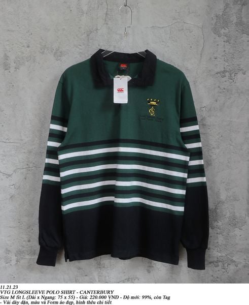 11.21.23 - VTG LONGSLEEVE POLO SHIRT - CANTERBURY 