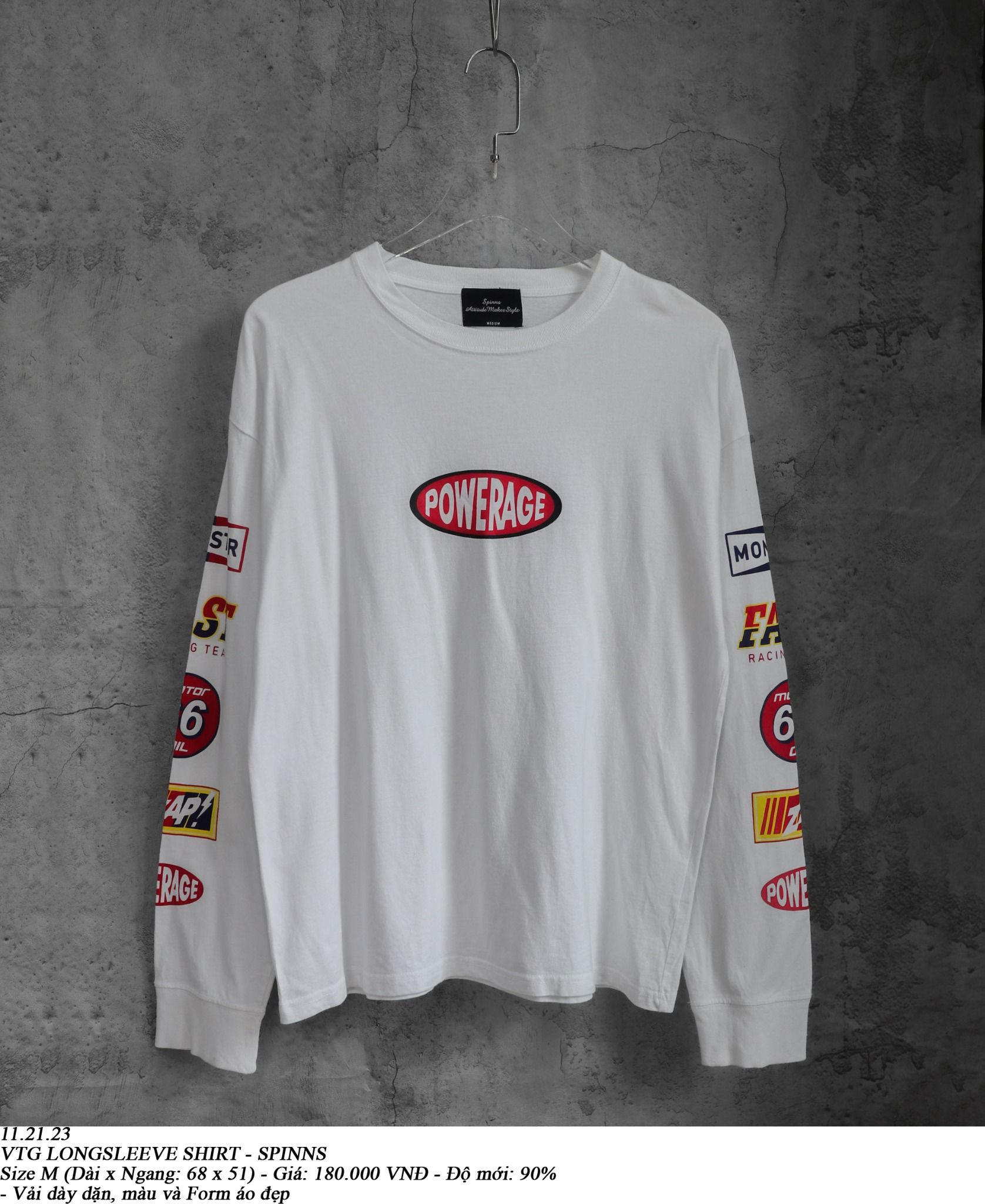  11.21.23 - VTG LONGSLEEVE SHIRT - SPINNS 