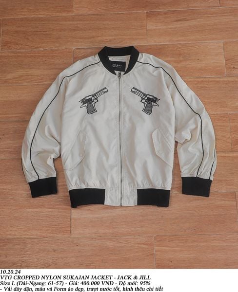  10.20.24 - VTG CROPPED NYLON SUKAJAN JACKET - JACK & JILL 