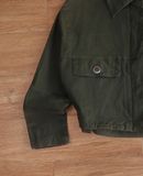  10.20.24 - VTG CROPPED TWILL BLOUSON JACKET - ZARA DENIM 
