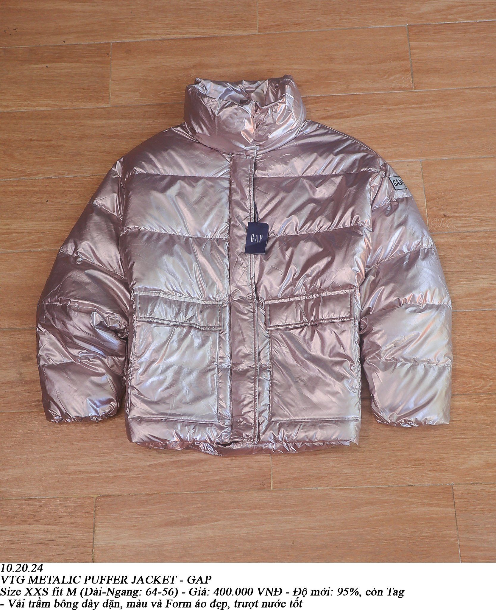  10.20.24 - VTG METALLIC PUFFER JACKET - GAP 