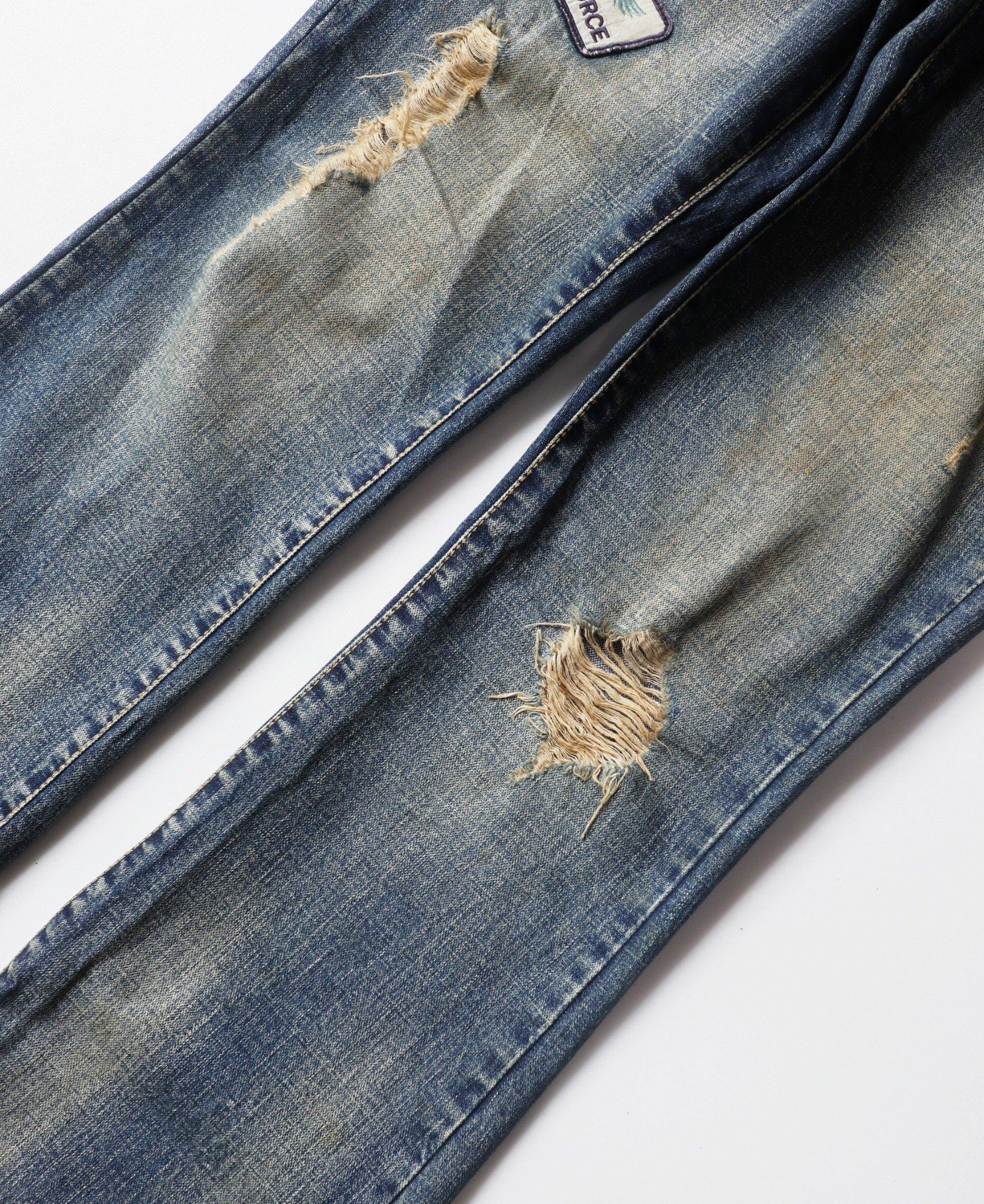  10.23.23 - VTG PUNK FLARED DENIM PANTS - BUZZ SPUNKY 