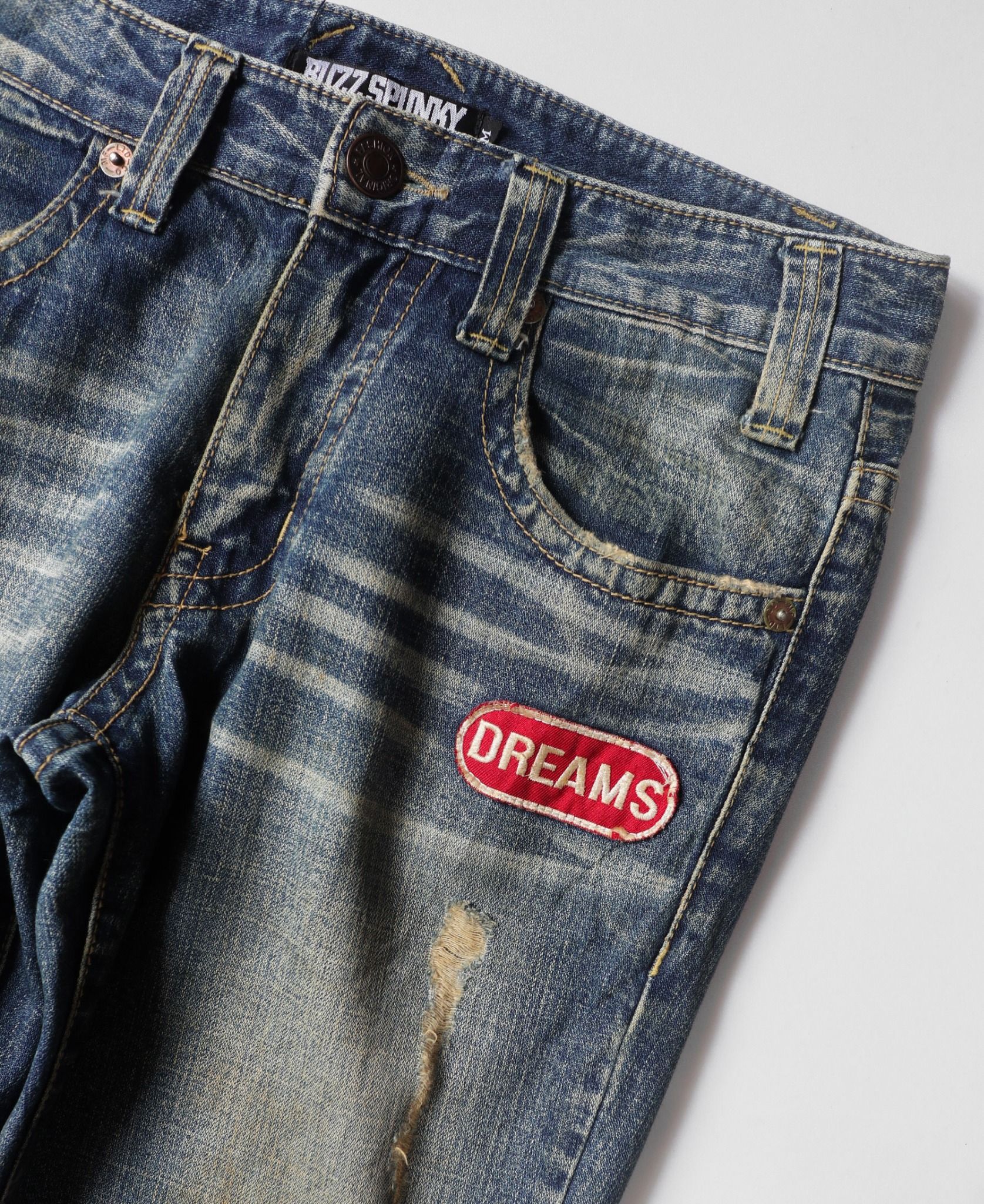  10.23.23 - VTG PUNK FLARED DENIM PANTS - BUZZ SPUNKY 