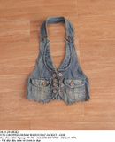  10.21.24 - VTG CROPPED DENIM WAISTCOAT JACKET - GOB 