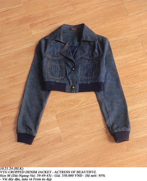  10.21.24 - VTG CROPPED DENIM JACKET - ACTRESS OF BEAUTIFUL 