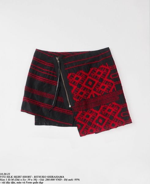  10.20.23 - VTG SILK SKIRT SHORT - RITSUKO SHIRAHAMA 