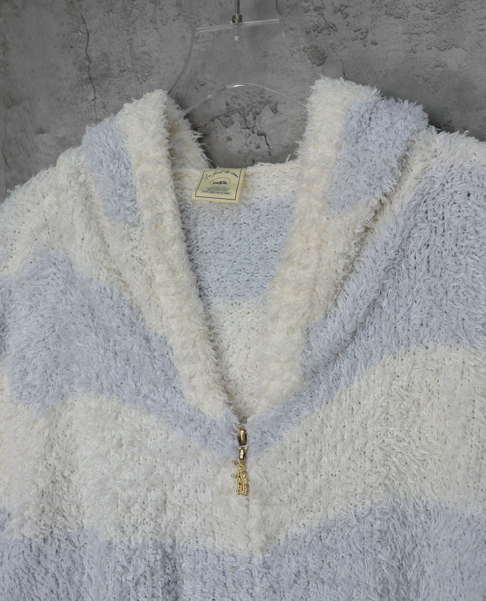  02.14.23 - VTG MOHAIR KNIT HOODED JACKET - GELATO PIQUE 