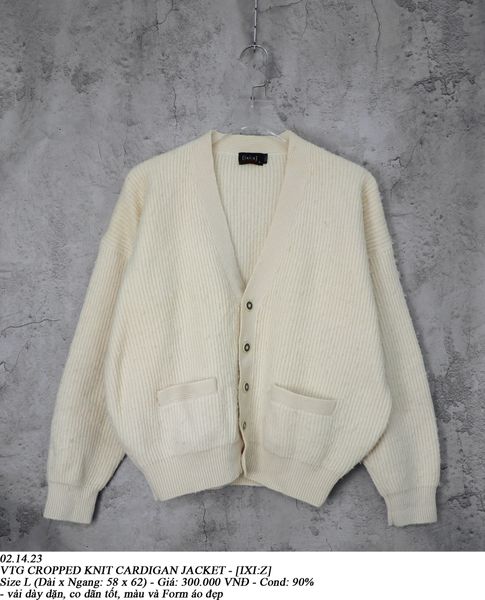  02.14.23 - VTG CROPPED KNIT CARDIGAN JACKET - [IXI:Z] 