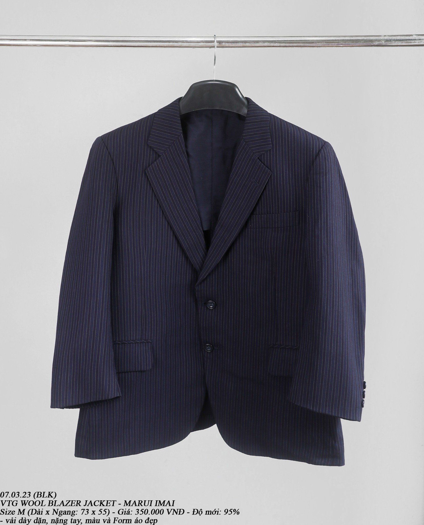  07.03.23 - VTG WOOL BLAZER JACKET - MARUI IMAI 