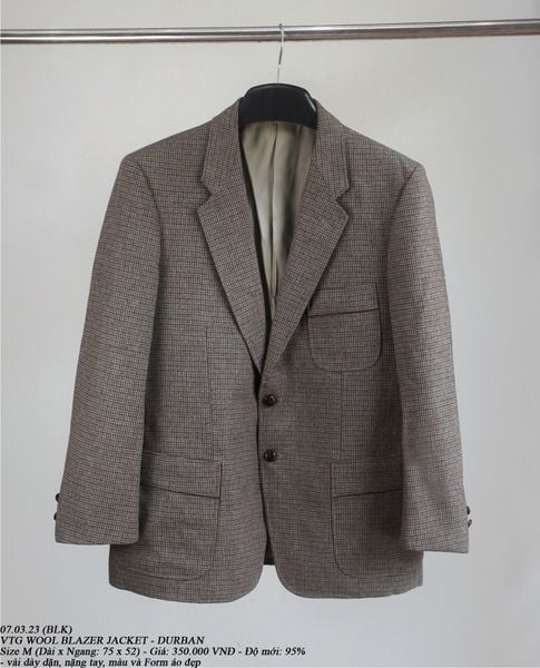  07.03.23 - VTG WOOL BLAZER JACKET - DURBAN 