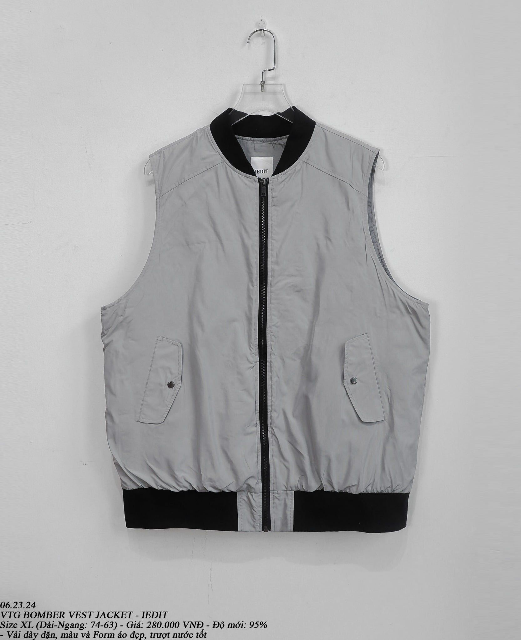 06.23.24 - VTG BOMBER VEST JACKET - IEDIT 
