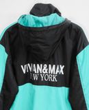  06.23.24 - VTG QUARTER ZIP WINDBREAKER JACKET - VIVIAN & MAX NEW YORK 