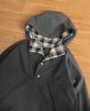 10.27.24 - VTG WINDBREAKER OVERSIZED QUARTER ZIP JACKET - BLACK STUDIO 