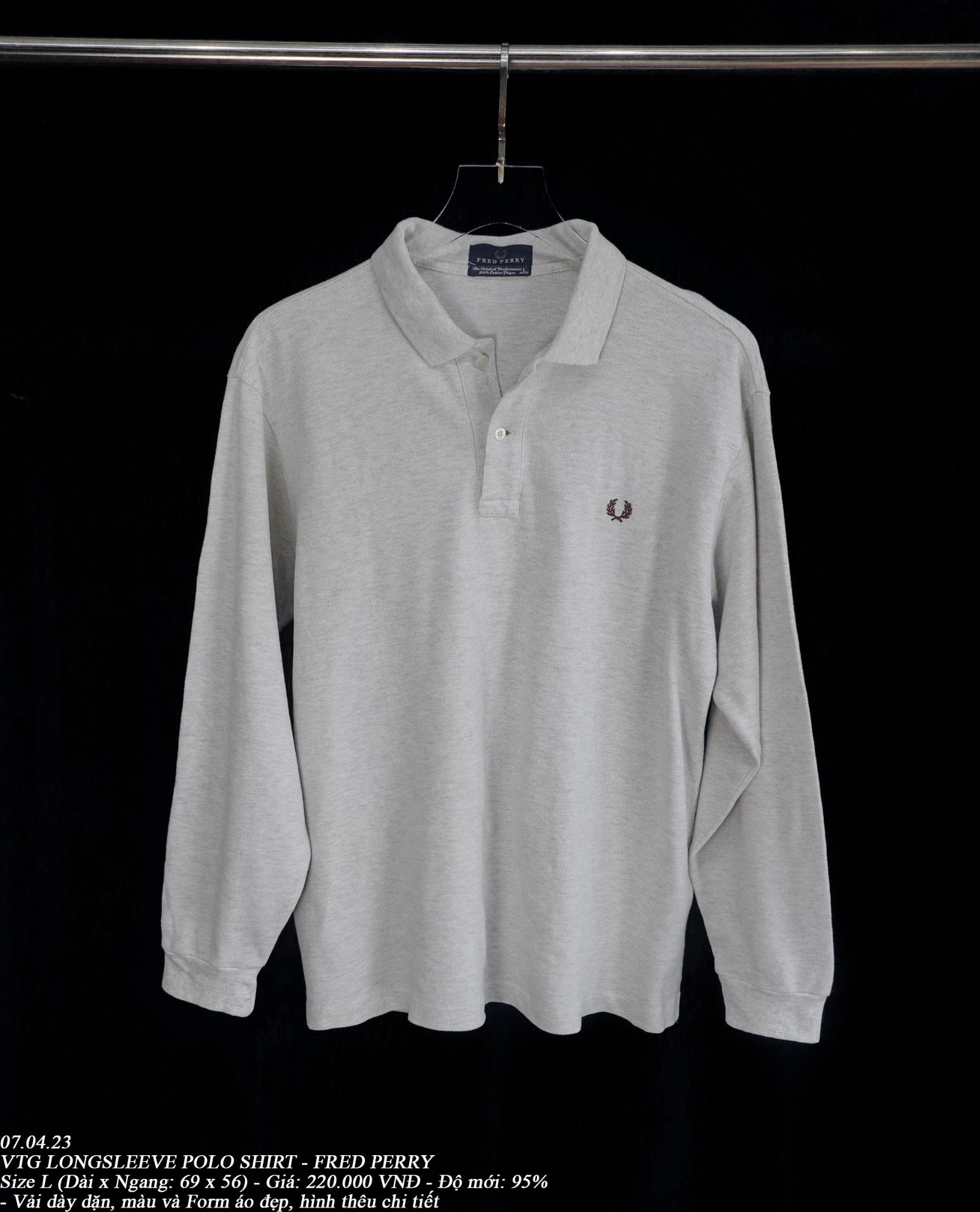  07.04.23 - VTG LONGSLEEVE POLO SHIRT - FRED PERRY 