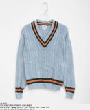  10.24.23 - VTG KNIT SWEATSHIRT - EGG SHELL 