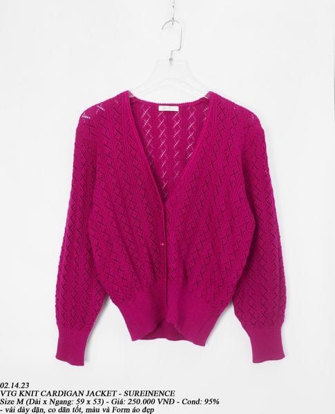  02.14.23 - VTG KNIT CARDIGAN JACKET - SUREINENCE 