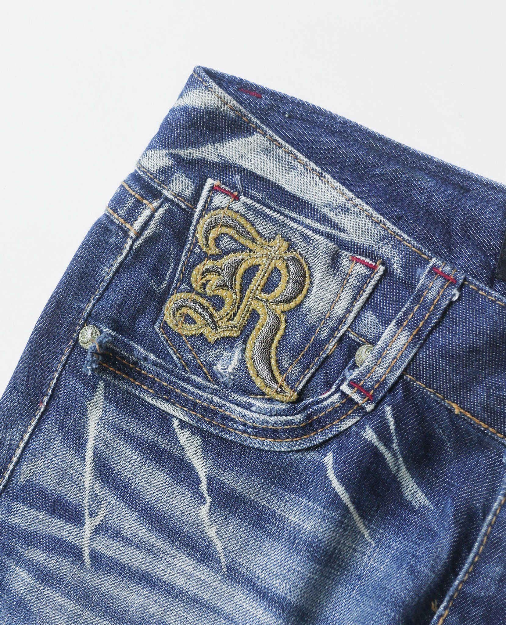  07.14.23 - VTG FLARED DENIM PANTS - RED PEPPER 