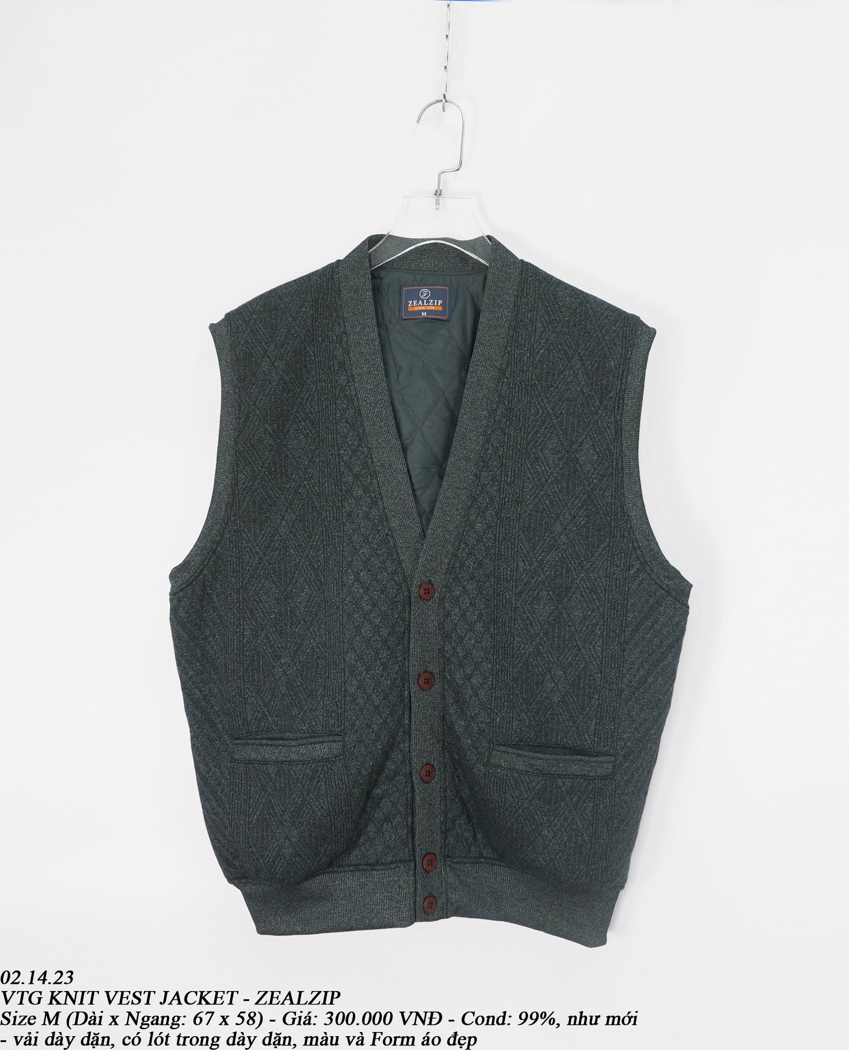  02.14.23 - VTG KNIT VEST JACKET - ZEALZIP 
