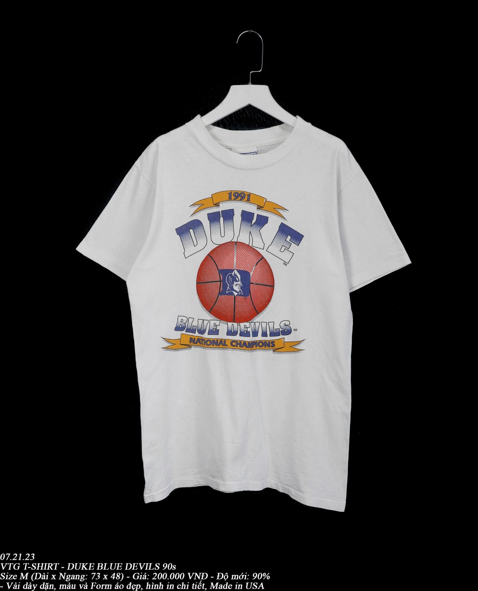  07.21.23 - VTG T-SHIRT - DUKE BLUE DEVIL 90s 