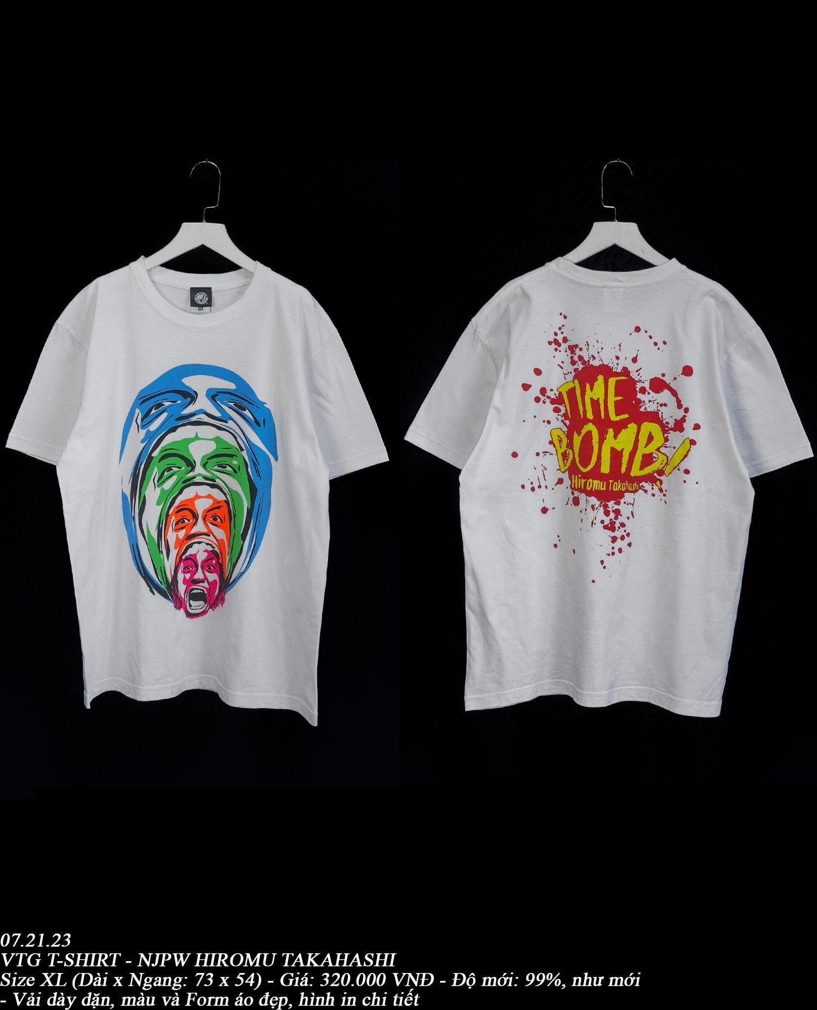  07.21.23 - VTG T-SHIRT - NJPW HIROMU TAKAHASHI 