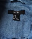  10.25.23 - VTG CROPPED BIKER DENIM JACKET - FOREVER 21 