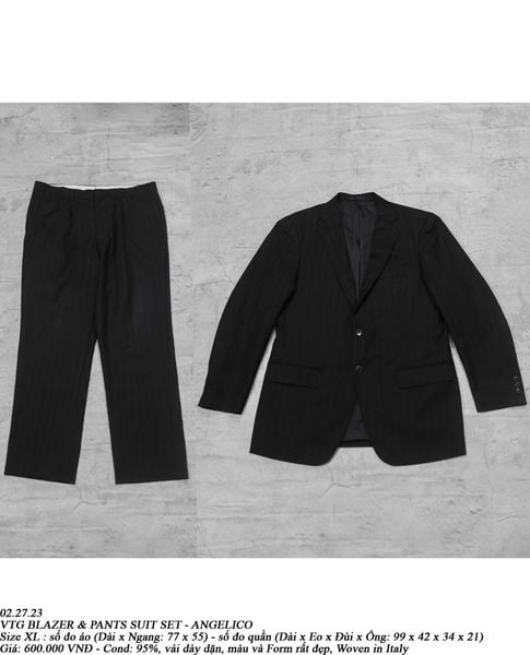  02.27.23 - VTG BLAZER & PANTS SUIT SET - ANGELICO 