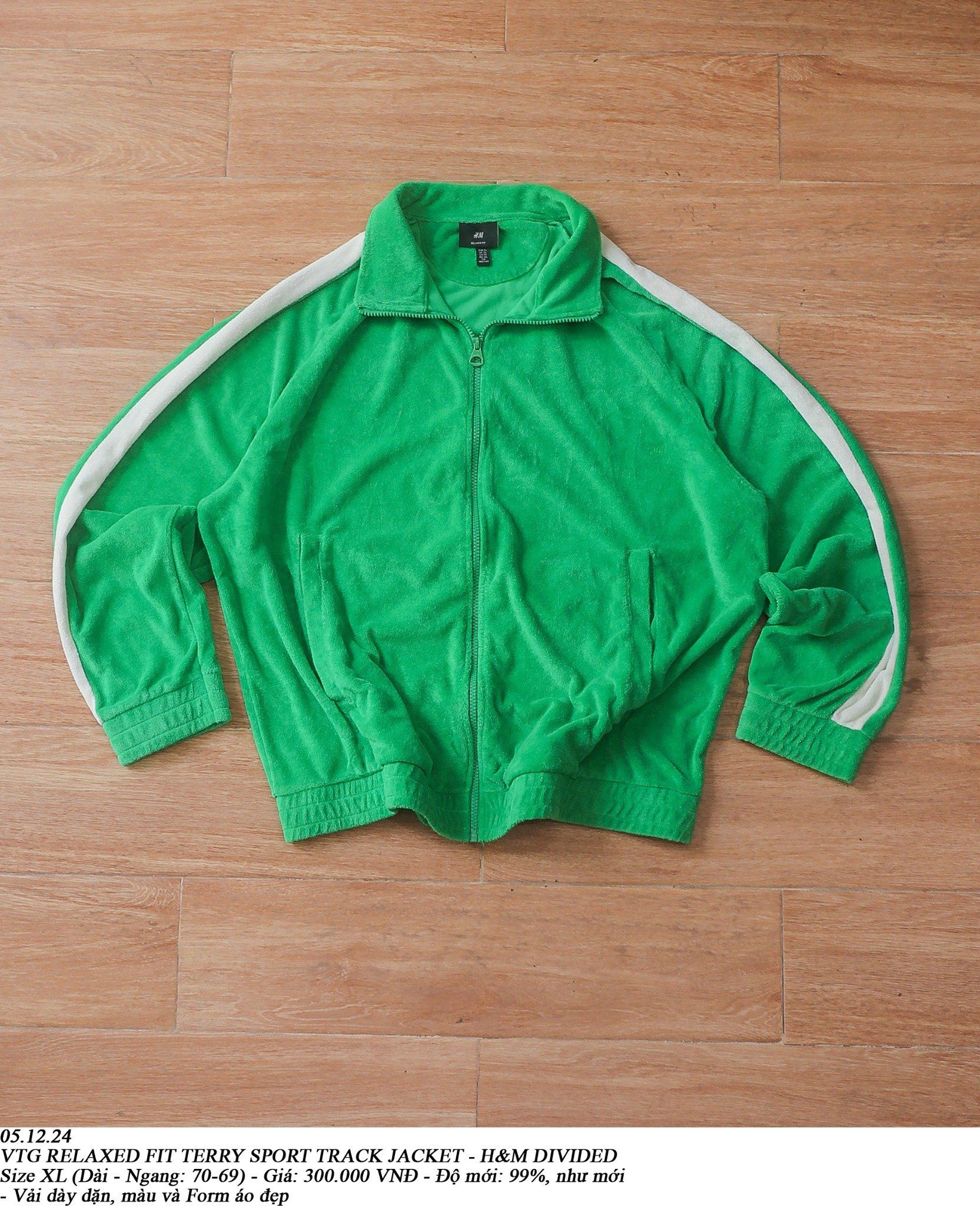  05.12.24 - VTG RELAXED FIT TERRY SPORT TRACK JACKET - H&M DIVIDED 