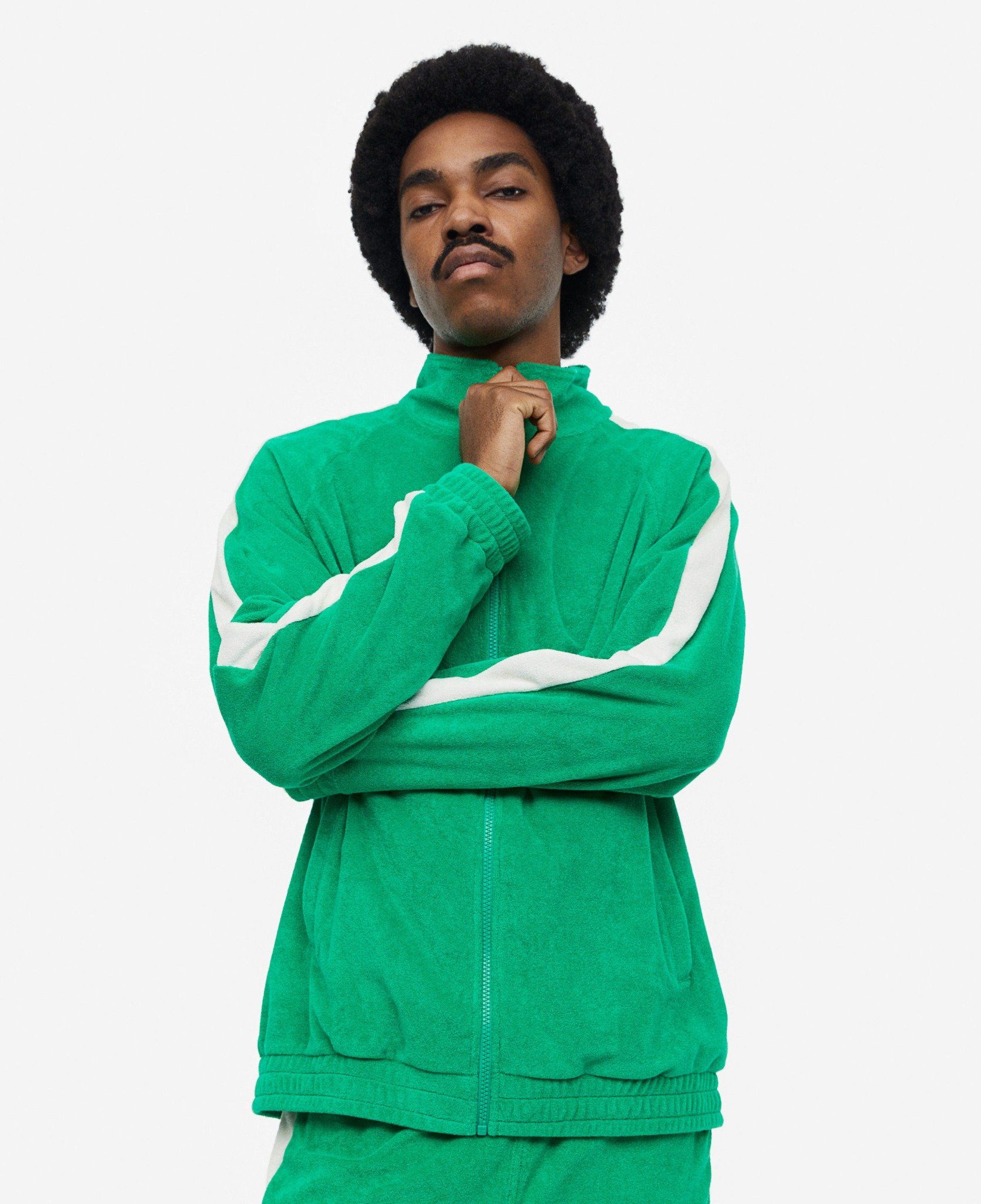  05.12.24 - VTG RELAXED FIT TERRY SPORT TRACK JACKET - H&M DIVIDED 
