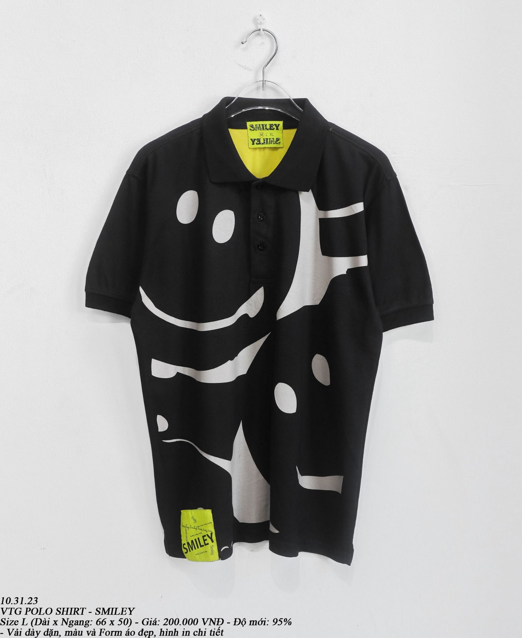  10.31.23 - VTG POLO SHIRT - SMILEY 
