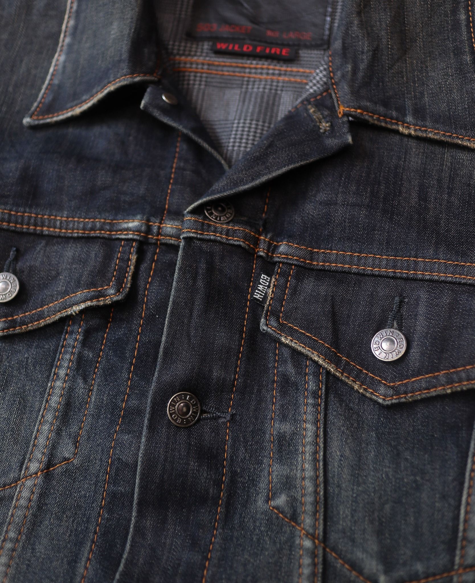  05.13.24 - VTG DENIM JACKET - EDWIN WILD FIRE 