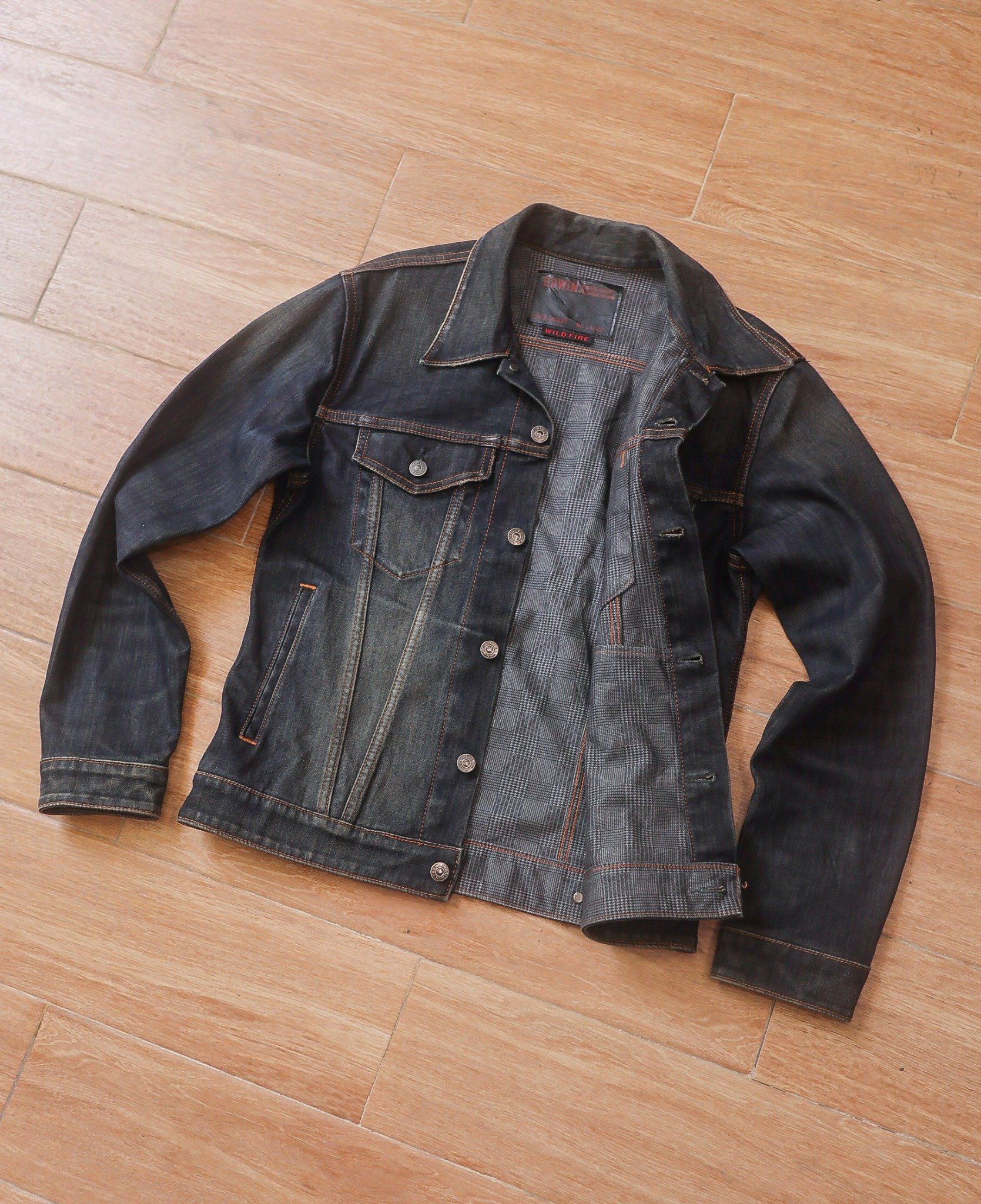  05.13.24 - VTG DENIM JACKET - EDWIN WILD FIRE 