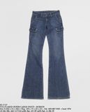  02.17.23 - VTG FLARED DENIM CARGO PANTS - BOBSON 