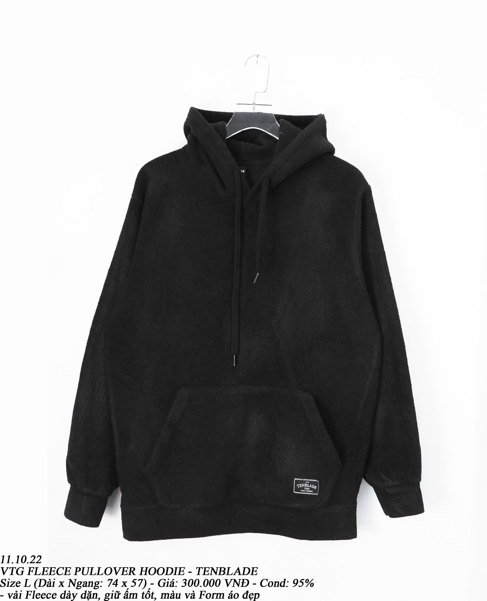  11.10.22 - VTG FLEECE PULLOVER HOODIE - TENBLADE 