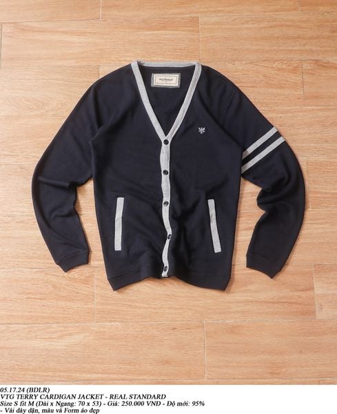  05.17.24 - VTG TERRY CARDIGAN JACKET - REAL STANDARD 