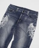  02.22.23 - VTG PRINTED DENIM PANTS - ORIGINAL JEANS 