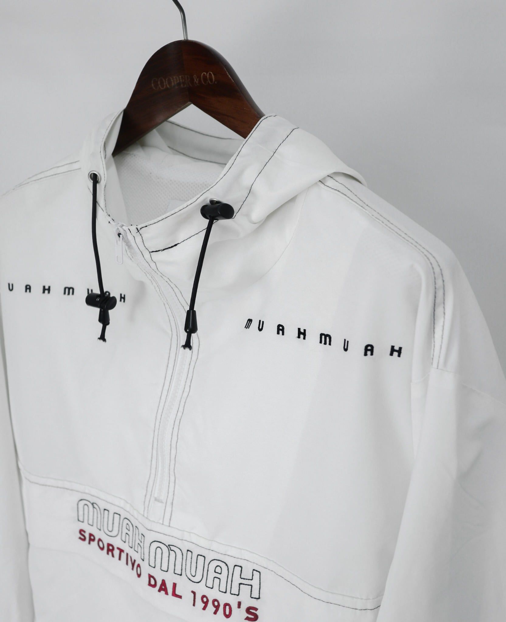  03.17.24 - VTG QUARTER ZIP WINDBREAKER JACKET - MUAH MUAH 