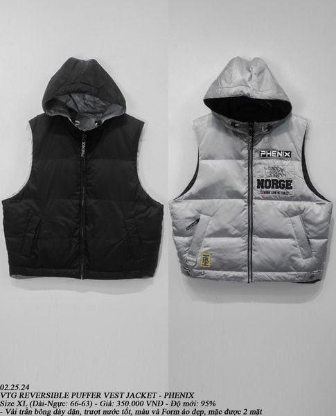  02.25.24 - VTG REVERSIBLE PUFFER VEST JACKET - PHENIX 