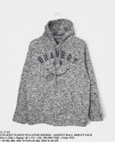  11.17.22 - VTG KNIT FLEECE PULLOVER HOODIE - HARVEY BALL SMILEY FACE 