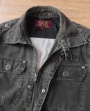 05.23.24 - VTG DENIM ZIP SHIRT JACKET - NET YOUNG MAN TRENDY 