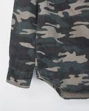  05.09.23 - VTG DENIM MILITARY BUTTON UP SHIRT - FOREVER 21 